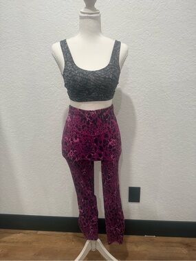 lululemon athletica Pink and Black Patterned Leggings (sports bra not included)